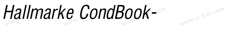 Hallmarke CondBook字体转换